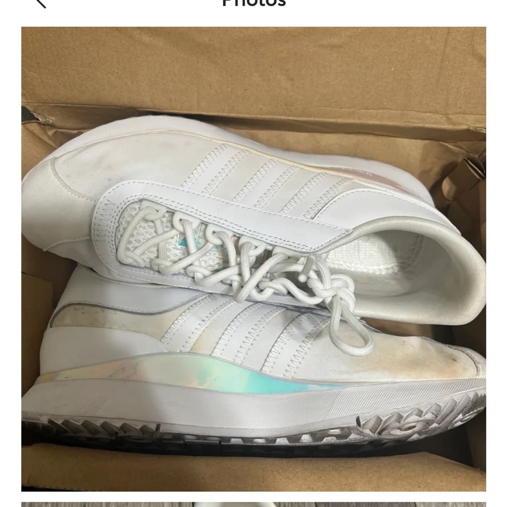 Worn a few times one shoe has stain condition